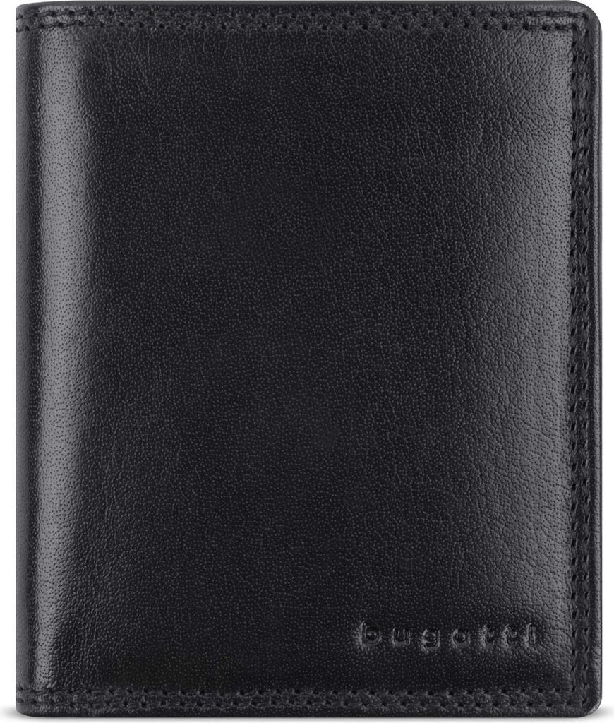 bugatti Leder Geldbörse Savona Upright Wallet With Flap 8CC Black schwarz