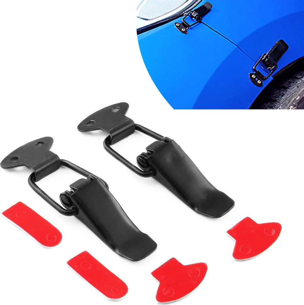 Kit 2 Pezzi Sgancio Rapido Paraurti Universale Nero per Auto e Tuning