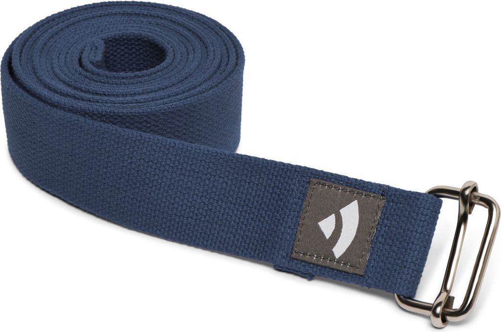 Yogagurt mit Schiebeschnalle ASANA BELT 2,5m, Metall dunkelblau