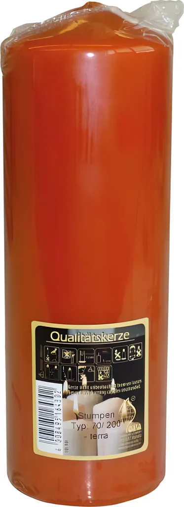 Gala Bougies Bougie Ronde 70x200 mm Terracotta - Cire Artisanale de Qualité