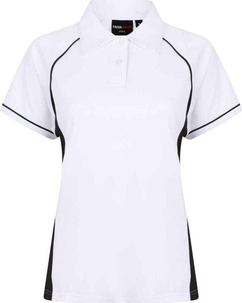 Finden & Hales - Poloshirt für Damen PC5629 (36 DE) (Weiß/Schwarz)