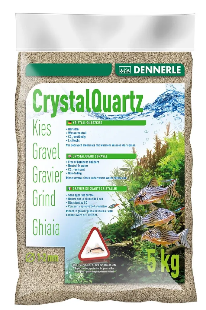 Gravier de Quartz Blanc Dennerle 5kg Grains Arrondis Haute Luminosité