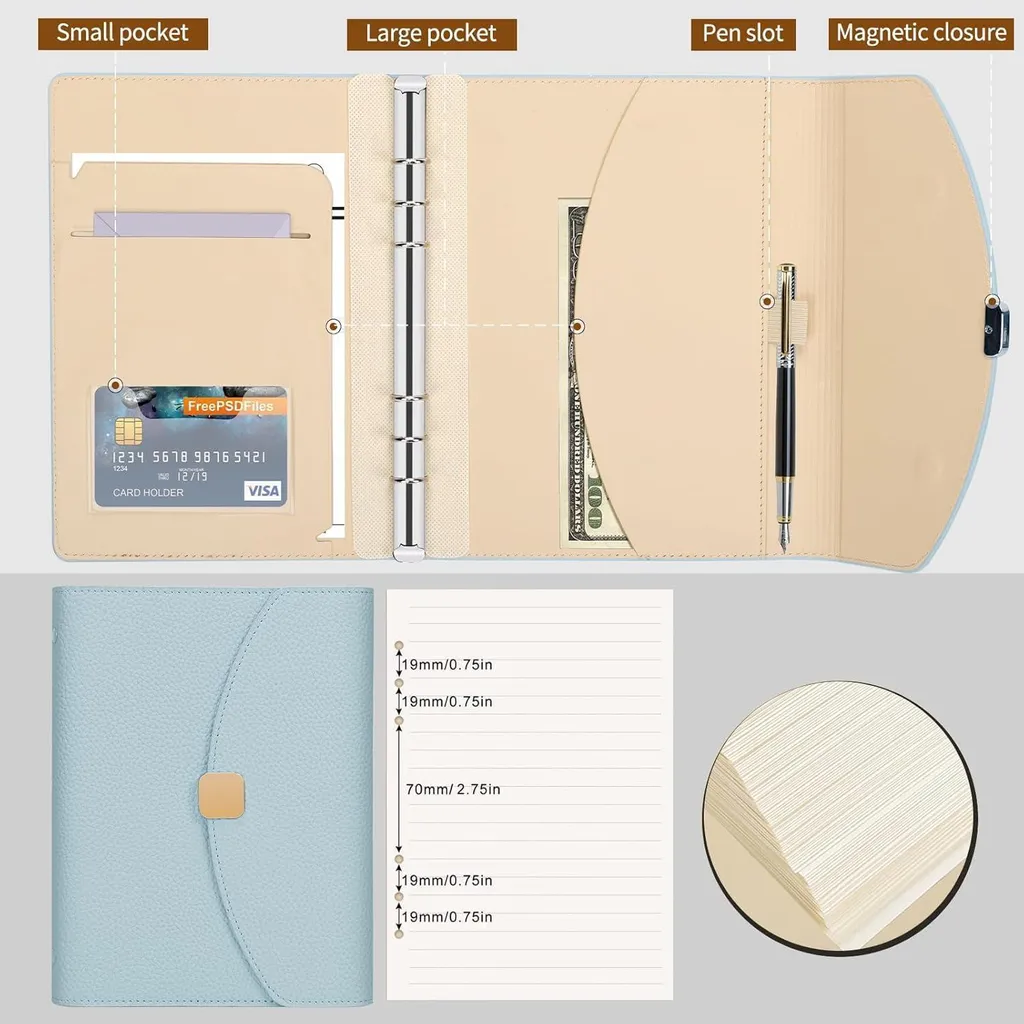 Carnet A5 Durable Vert : Ne Perdez Plus Vos Notes avec la Reliure FYY - 2