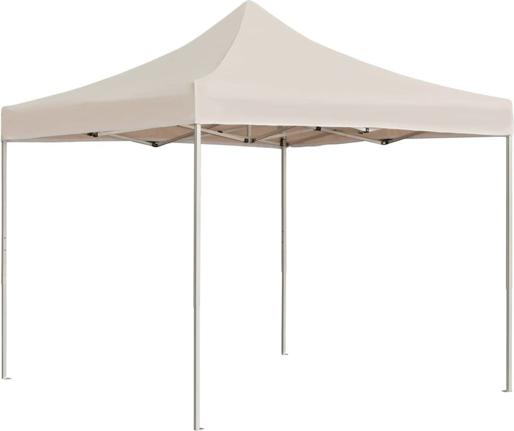 Profi-Partyzelt Faltbar Aluminium 2x2 m Creme