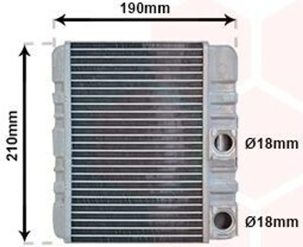 Échangeur de chaleur en aluminium VAN WEZEL pour chauffage de BMW X3