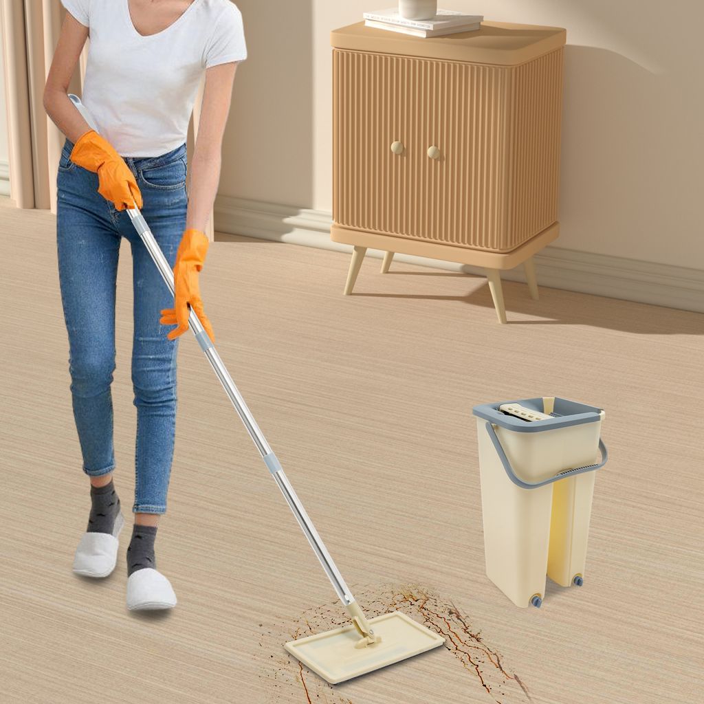 Bodenwischer Set Wischmop 360° Teleskopstiel Mopp Produktbild 6