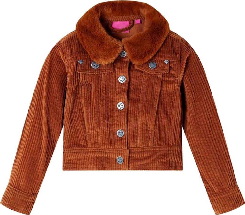 Kinderjacke Cord aus Baumwolle, Cognac, Größe 92 (1,5-2 Jahre)