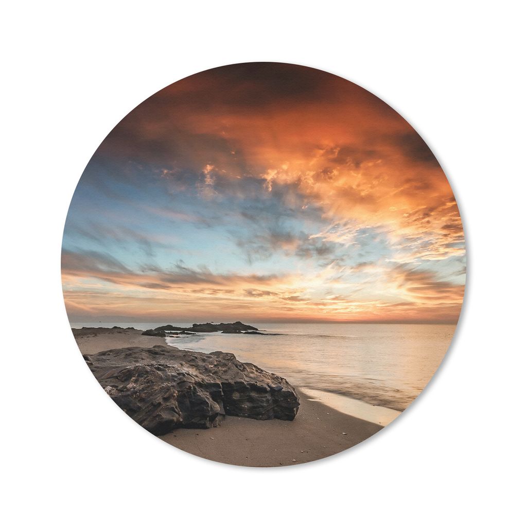 MuchoWow Mauspad Mousepad Meer - Steine - Himmel 30x30 cm - Mousepads - Maus Mat - Pad - Mausunterlage - Tischunterlage - Schreibtischmatten