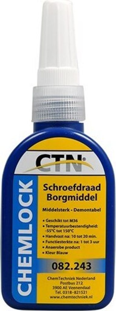 Loctite CTN 243 Borgic Agent Blue Middelsterk 50 ml