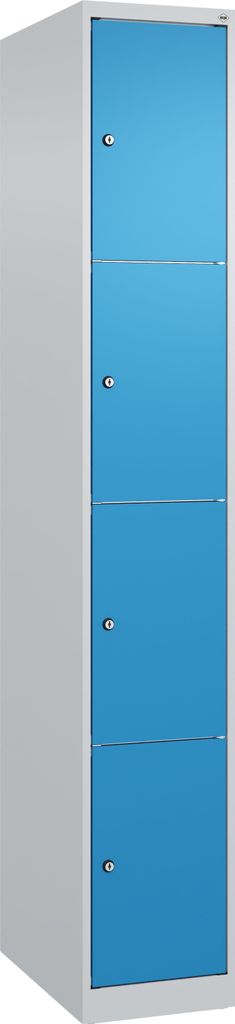 CP Schließfachschrank Classic Plus lichtblau, lichtgrau 080000-104 S10004, 4 Schließfächer 30,0 x 50,0 x 185,0 cm