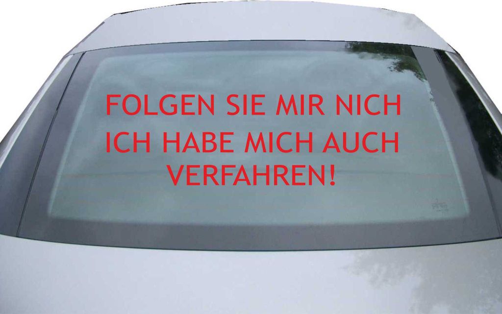 Indigos UG - Aufkleber Heckscheibe & Motorklappe DE7107 - rot - 600x185 mm - Bitte nicht folgen - Auto Scheiben Fenster Heckklappe Tuning Racing JD...