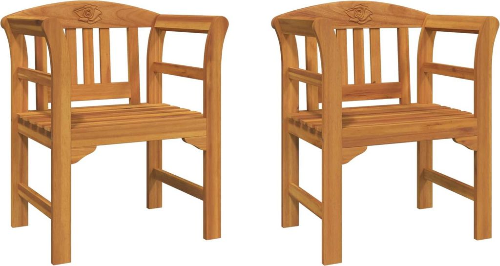 vidaXL Rosenbank Natur 68,5 x 46 x 82,5 cm Massivholz Akazie