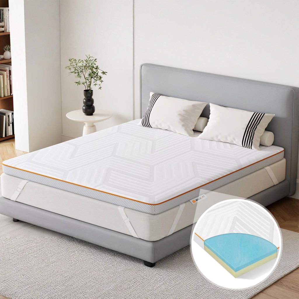 Topper 90x200x7.5cm Matratzentopper Gel-Memory-Schaum Produktbild 