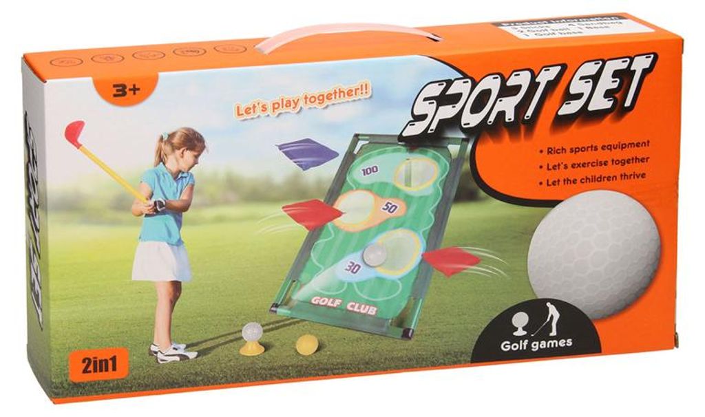 Sport-Set 2-in-1: Golf und Beutelwerfen