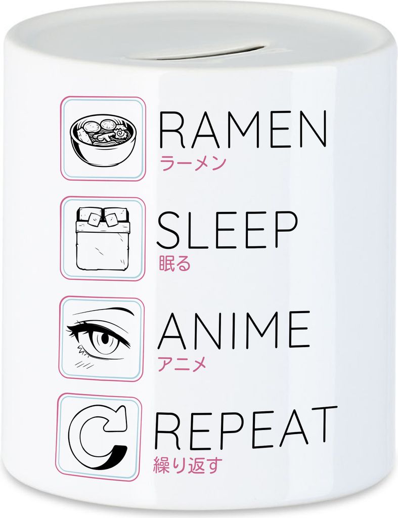 Ramen Sleep Anime Repeat Spardose Japan Manga Otaku Baka Produktbild 