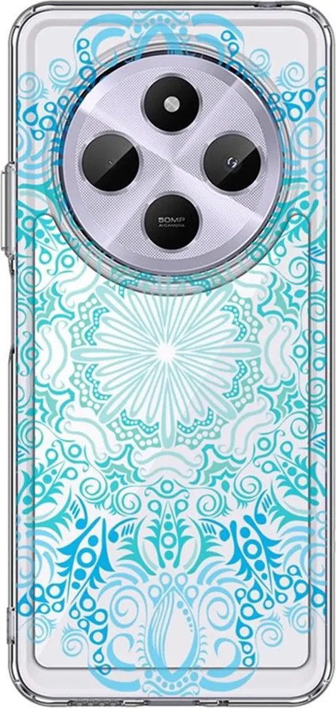 Protection Xiaomi Redmi 14C pour Usage Quotidien - Coque Mandala Bleue