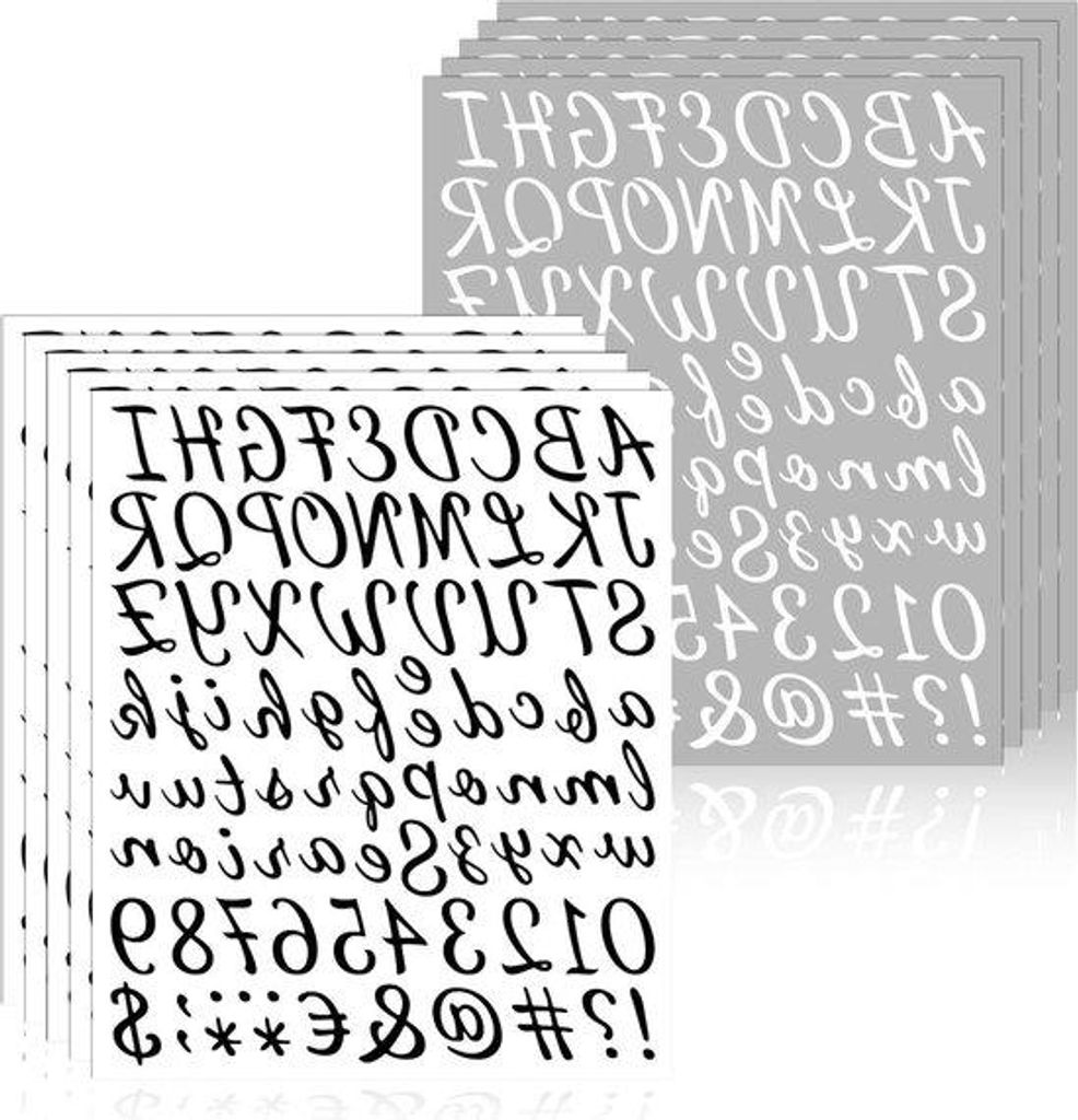 Selbstklebende Alphabettiefen Vinyl-Buchstaben DIY-Schreibtisch