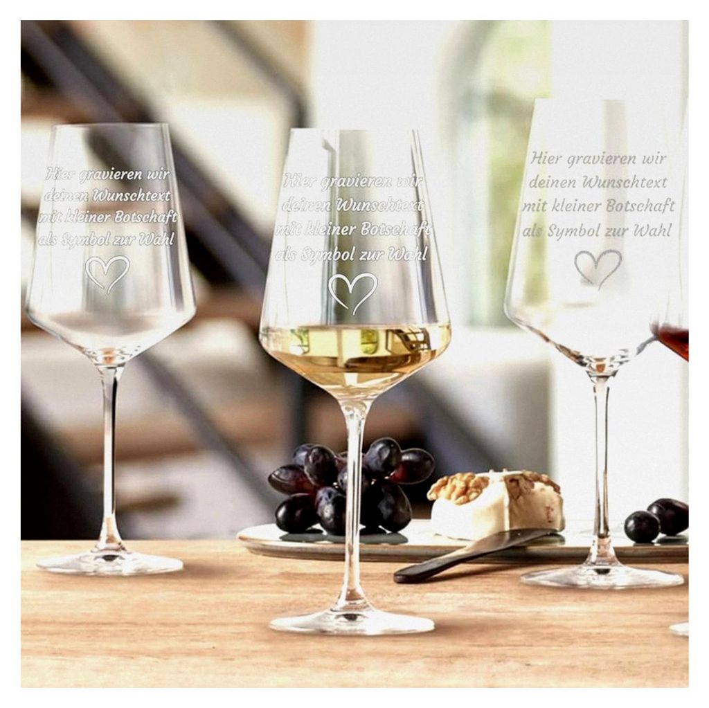 Weinglas mit individueller Gravur, 560 ml Weißwein-Glas als Geschenk für Geburtstag oder Hochzeit - Geschenkidee für Frauen und Männer