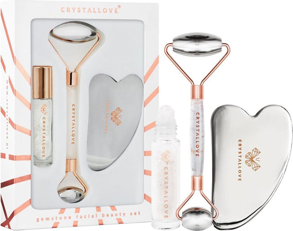 CRYSTALLOVE Cryo Ice Beauty Set - Gesichtsmassageset aus Edelstahl - Kryotherapie