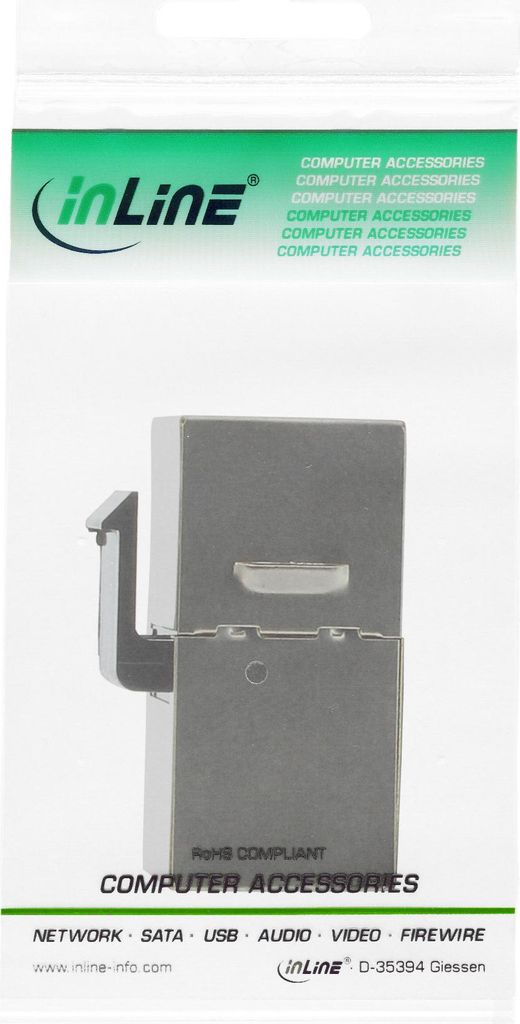 InLine® Keystone RJ45 femmina / femmina, SNAP-In, Cat.6 STP Immagine del prodotto 
