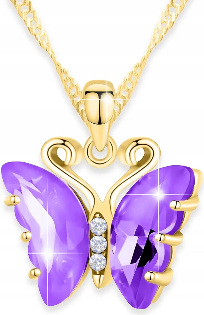 Collana di Perle con Pendente Zirconato Argento 925 - Farfalla