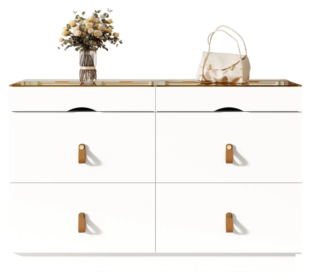 Coiffeuse et Commode de Rangement Blanche L120cm pour la Chambre - 12