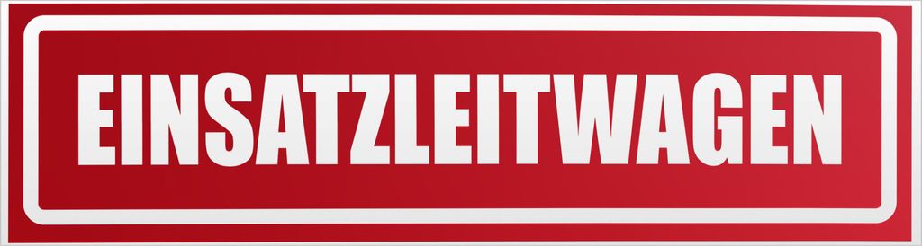 Kiwistar Einsatzleitwagen invertiert Magnetschild Schild magnetisch - 60cm Rot - reflektierend - Magnetfolie für Auto PKW Kfz