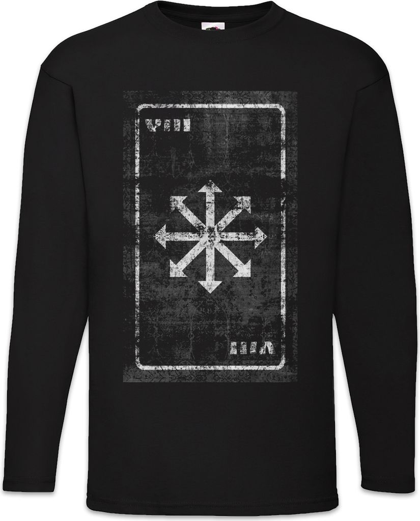 Urban Backwoods Tarot Chaos, Langarm T-Shirt, Farbe: Schwarz, Größe: 5XL