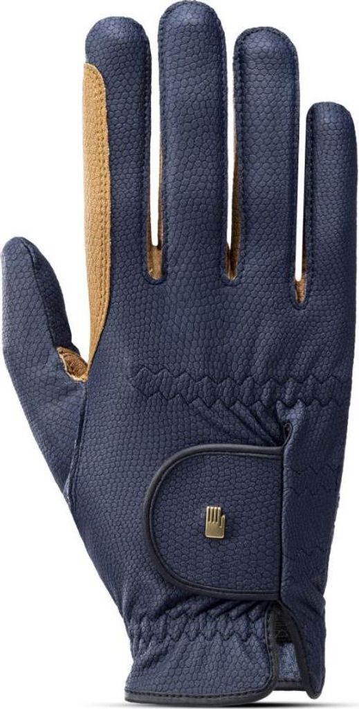 Roeckl Reithandschuhe MALTA navy/caramel, Roe17_Gr.:6