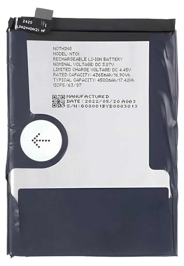 Batterie de Remplacement Interne pour Nothing Phone 1 - Li-ion 4500mAh