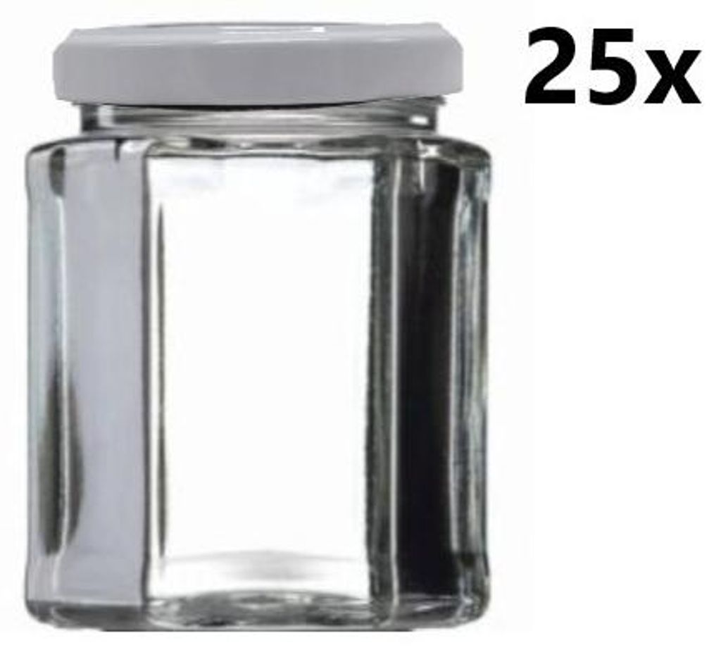 Zavařovací sklenice 278 ml ŠESTIHRAN čirá 25 ks VČETNĚ Obrázek produktu 