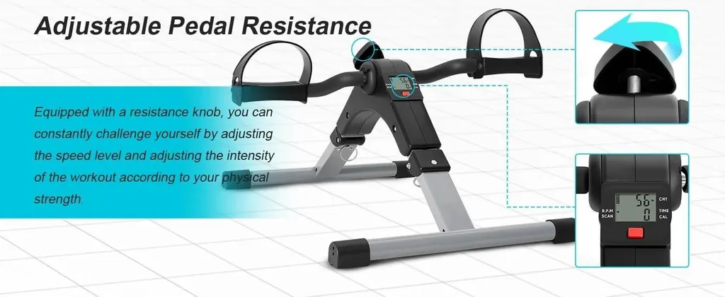 Mini Vélo d'Appartement à Résistance Réglable et Écran LCD Multifonction - 10
