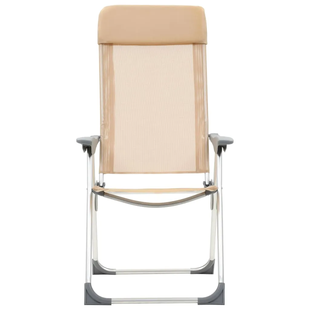 Chaises de camping pliantes 4 pcs aluminium - Légères et sans rouille