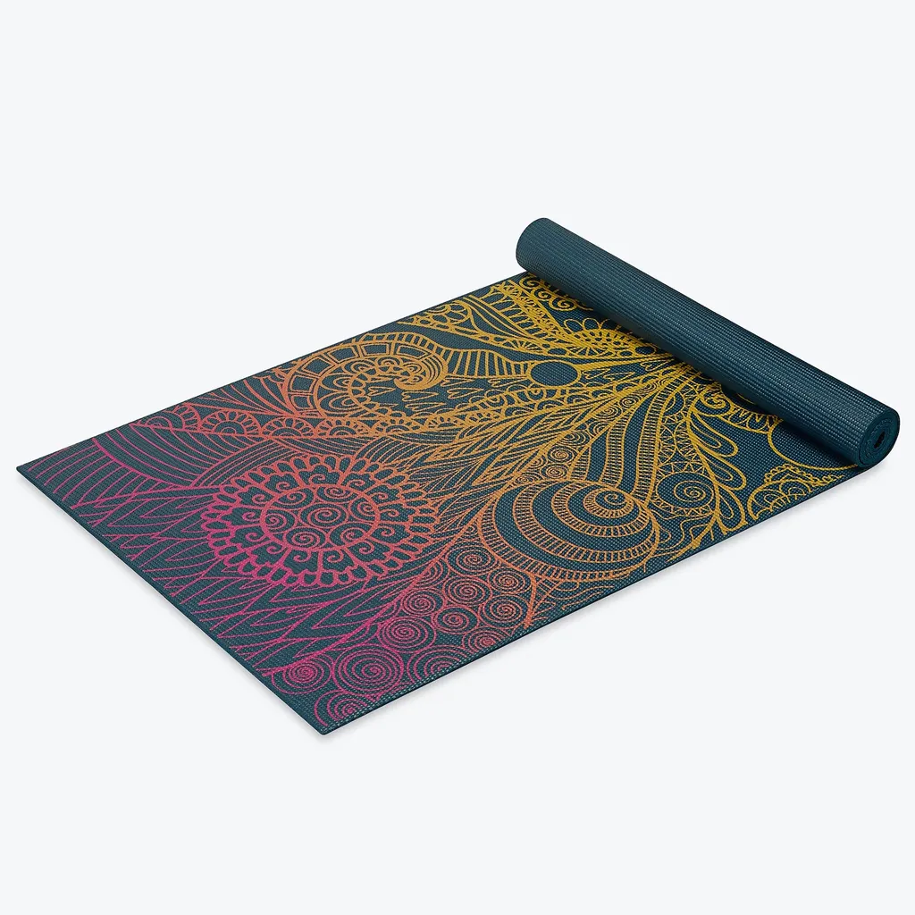Tapis de fitness et yoga 4mm Gaiam Vivid Zest avec surface adhérente