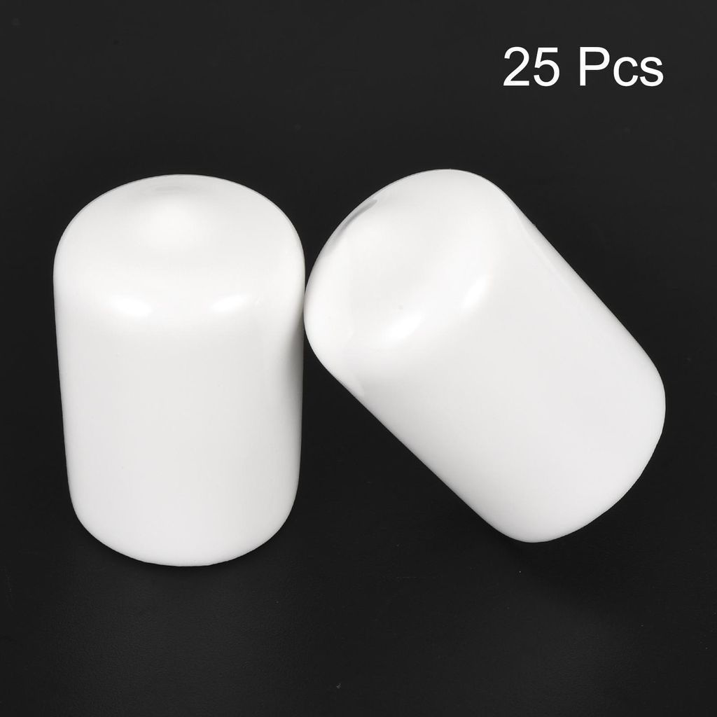 25 Stš¹ck Gummi-Endkappen 18 mm ID Gummikappen, Runde Schutzkappen PVC Stopfen Abdeckkappen Lochstopfen Gleiter fš¹r Schrauben Gewindebolzen Dr...
