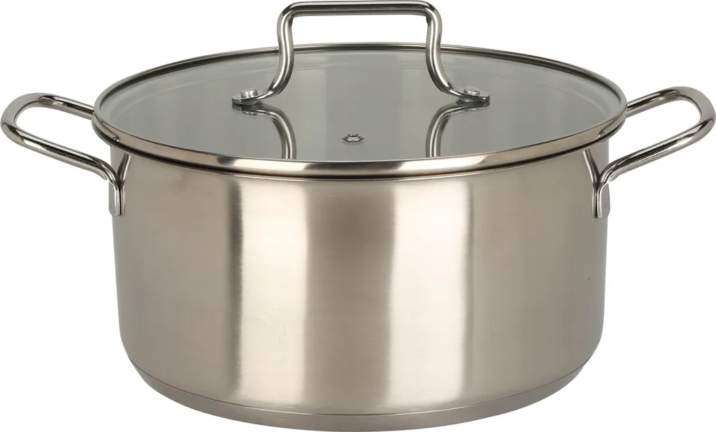 Casserole éducative RVS 22cm avec couvercle verre haute résistance