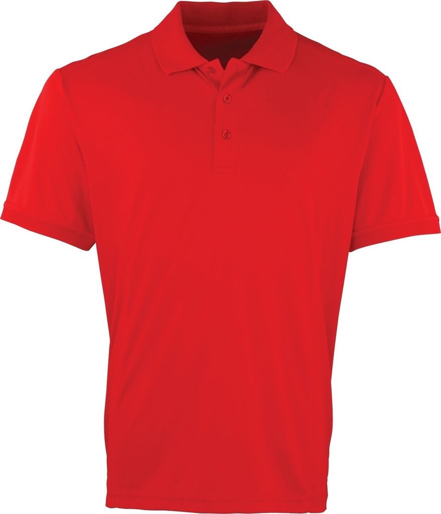 Premier - "Coolchecker" Poloshirt für Herren kurzärmlig RW4401 (M) (Rot)