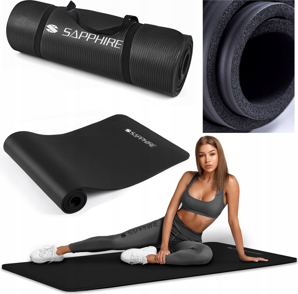 Gruba MATA FITNESS gimnastyczna SG-105 NBR 180x61cm do Zdjęcie produktu 