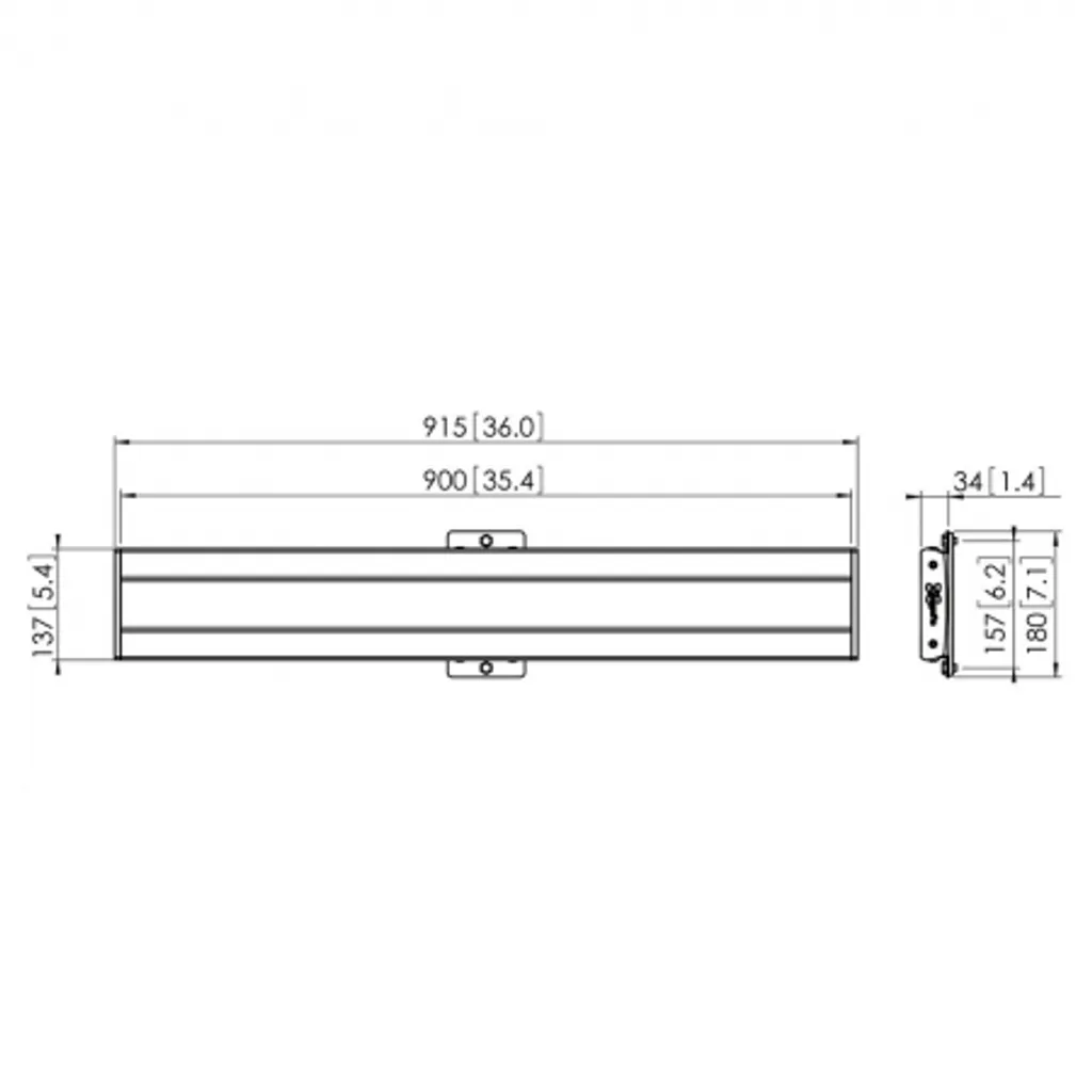 Barre d'Interface Vogel's PFB 3409 Argent 91cm pour Mur d'Images Pro
