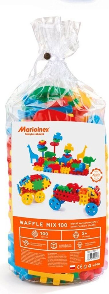 Stavebnicové kocky Mix, 100 dielov Obrázok produktu 