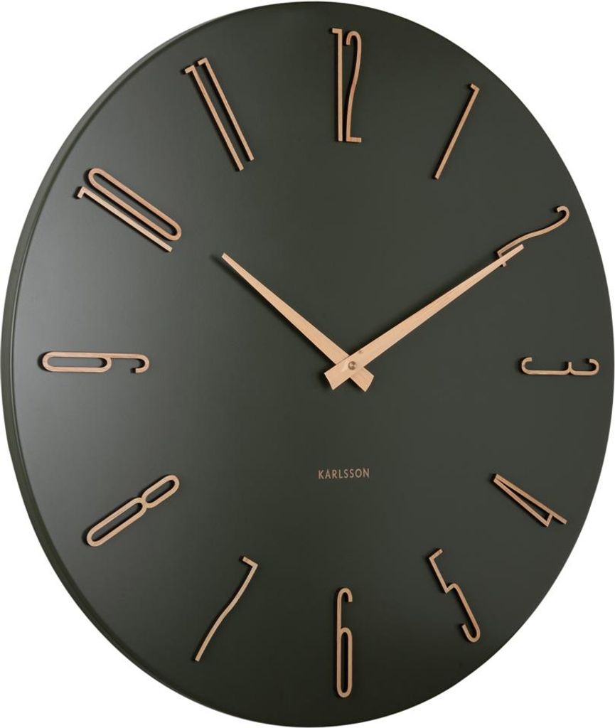 Karlsson - Esmerado Große Wanduhr - Luxusgrün - Ø60cm Produktbild 