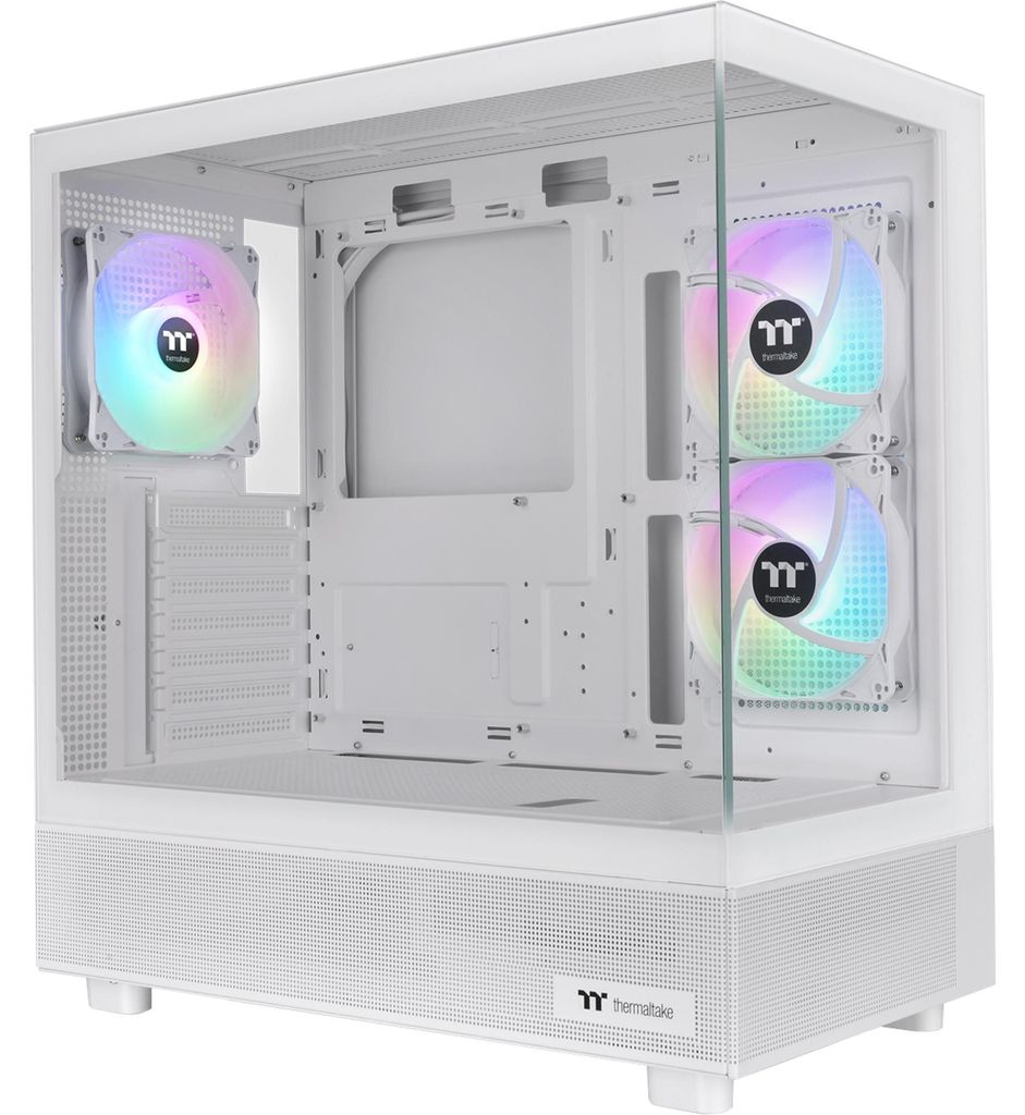 Thermaltake View 270 Plus TG ARGB, weiß, mit 2 Scheiben aus gehärtetem Glas