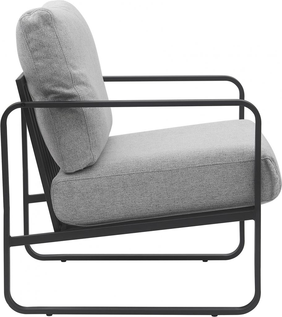 Design-Shop Křeslo Manea  látka / kov- Světle šedá Obrázek produktu 2