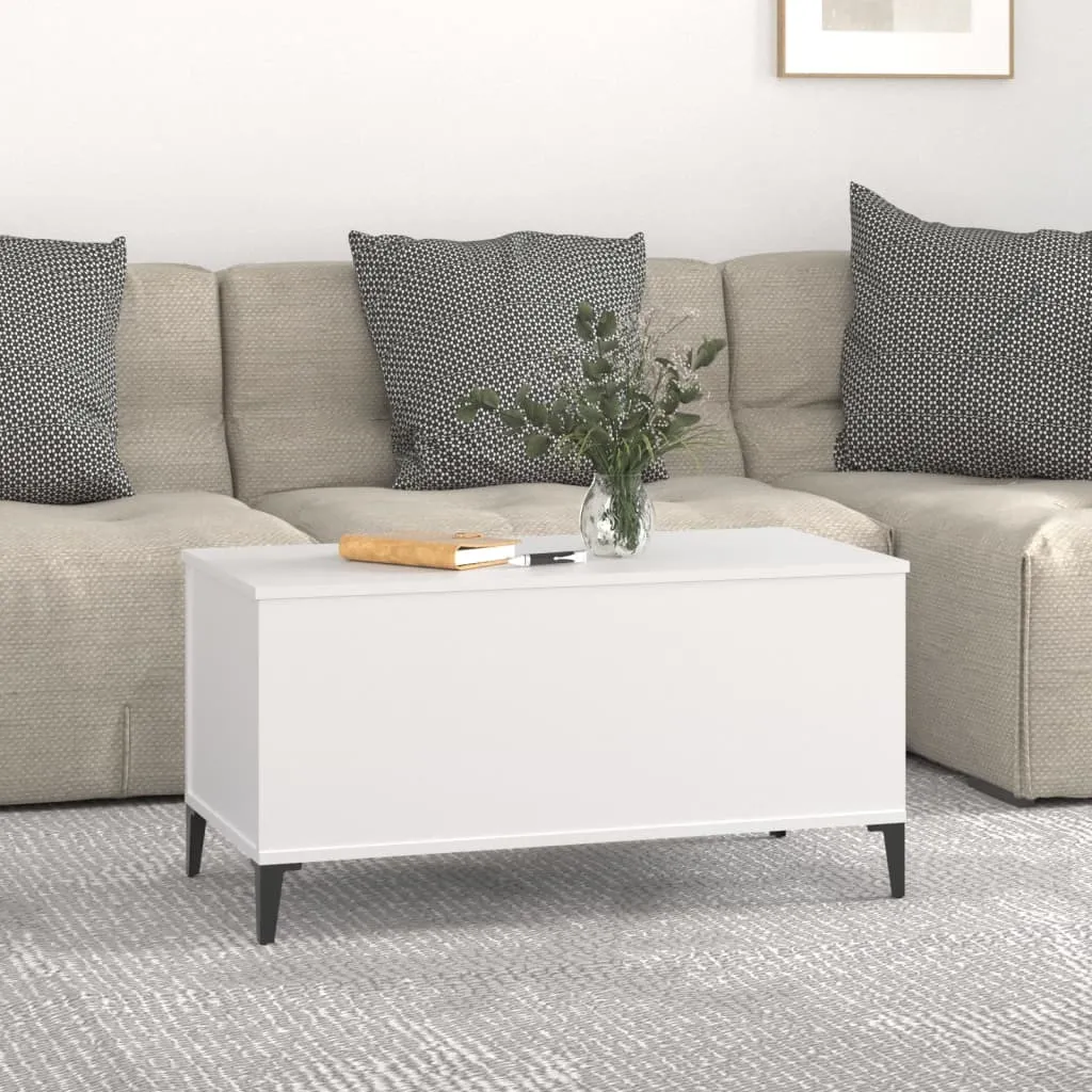 Tavolino Da Salotto In Pino Massello Bianco 100x60x45 Cm – Design Panama, Legno Naturale, Con Cassetto, Stabile E Leggero, Perfetto Per Soggiorno E Camerette
