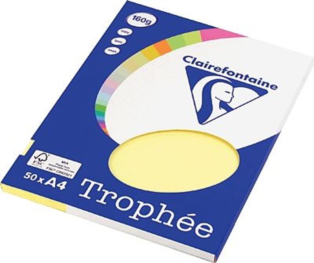 Clairefontaine CLAIRALFA PPP A4 160G 50BL GELB