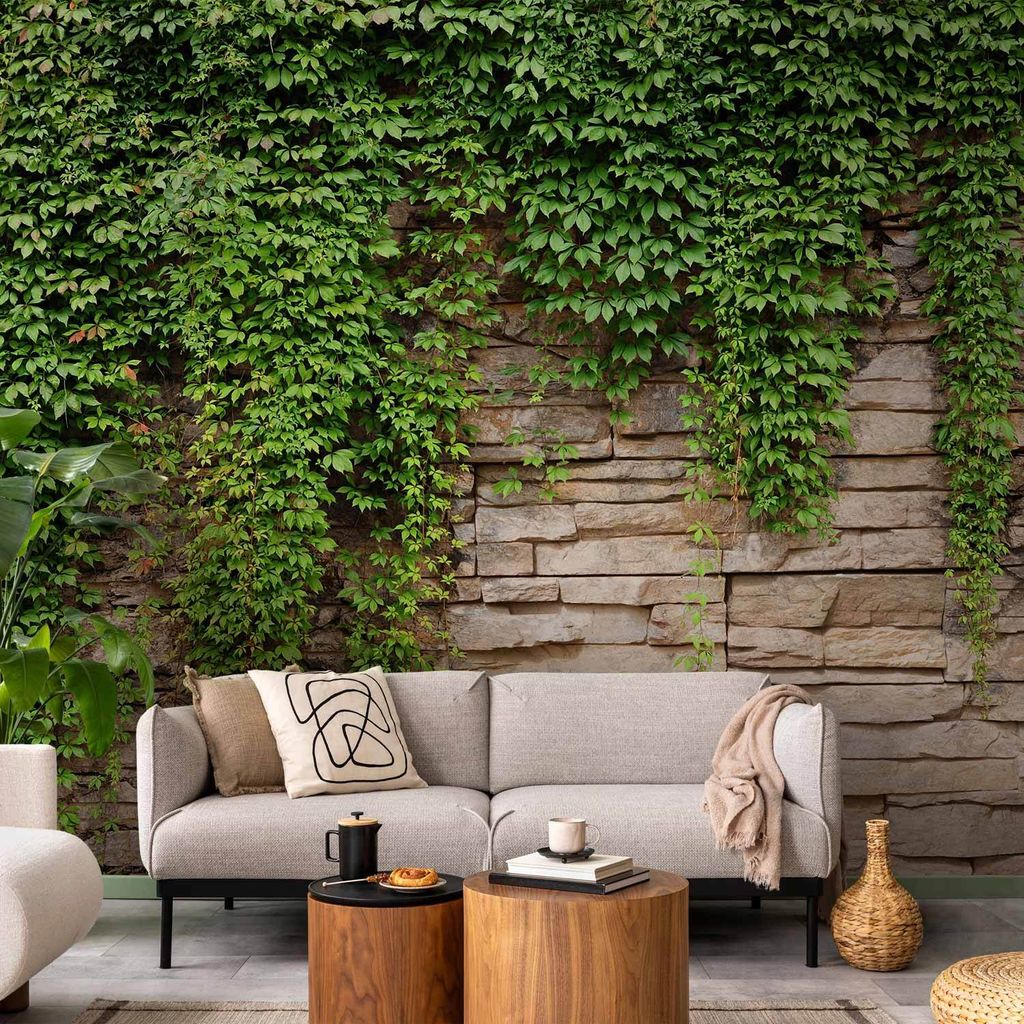 Selbstklebende Folie Fototapete - Ivy wall 196x140 cm Blätter b-A-0173-a-d