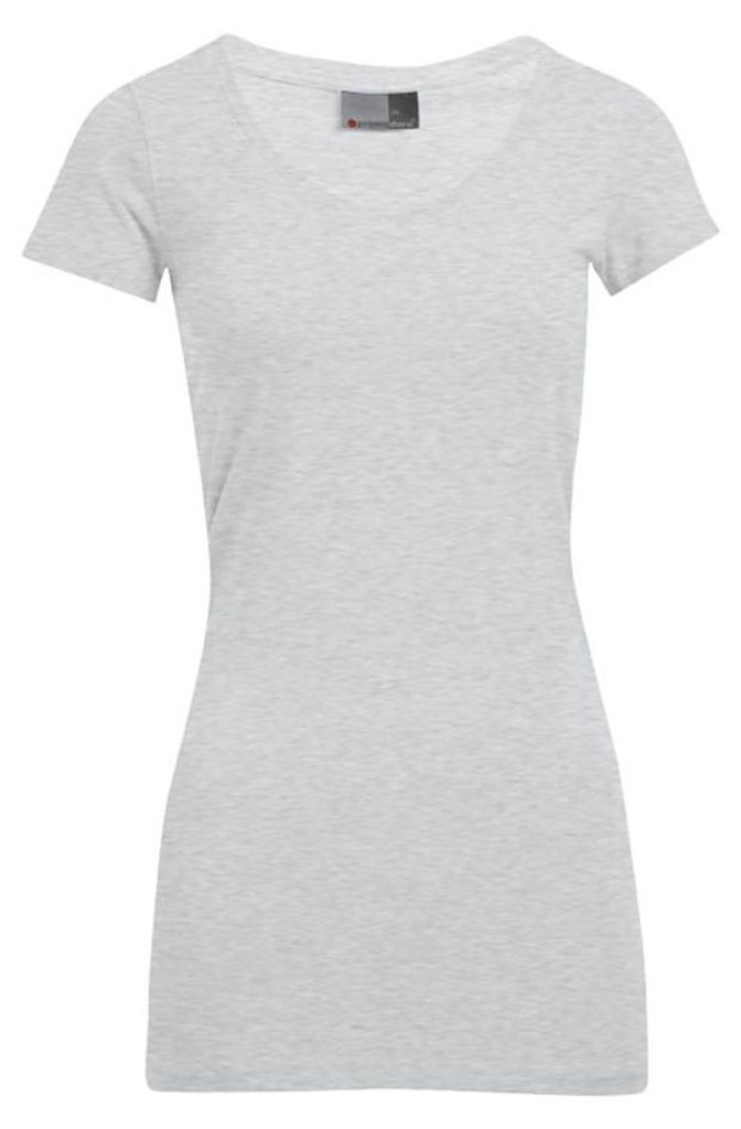 Promodoro - T-Shirt V-Ausschnitt für Damen LT3117 (S) (Grau meliert)
