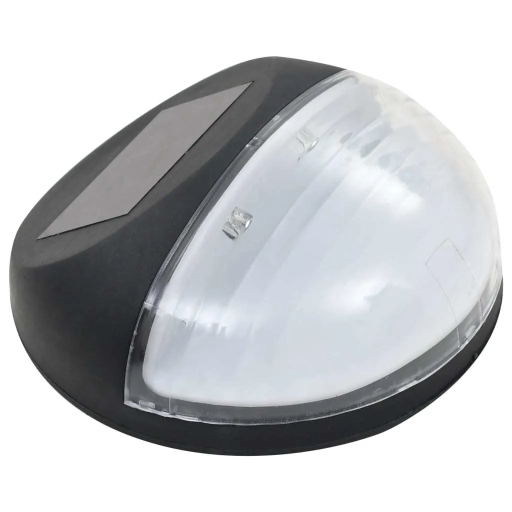 Applique solaire LED ronde pour mur extérieur - Lot de 24 balises noires