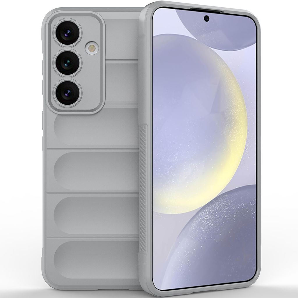 Handyhülle für Samsung Galaxy S25 Weich TPU Silikon Stossfest Anti-rutsch Hülle Grau