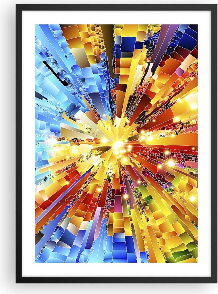Gerahmtes Poster - Schwarzer Rahmen - Abstraktion modern - Produktbild 
